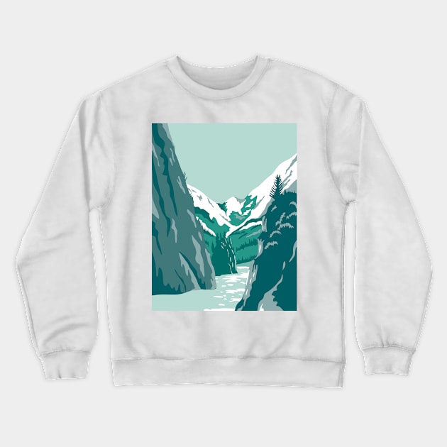 Kenai Fjords National Park in Kenai Peninsula Alaska United States WPA Poster Art Color Crewneck Sweatshirt by patrimonio